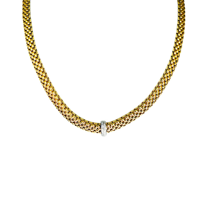 Flex'it Necklace with Diamond Pavé in 18K Yellow Gold