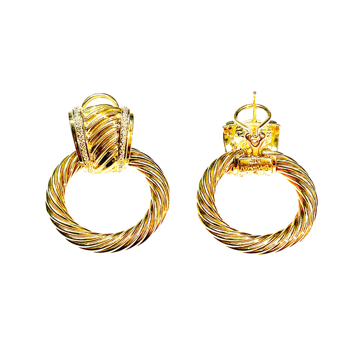 David Yurman 18K Yellow Gold Earrings