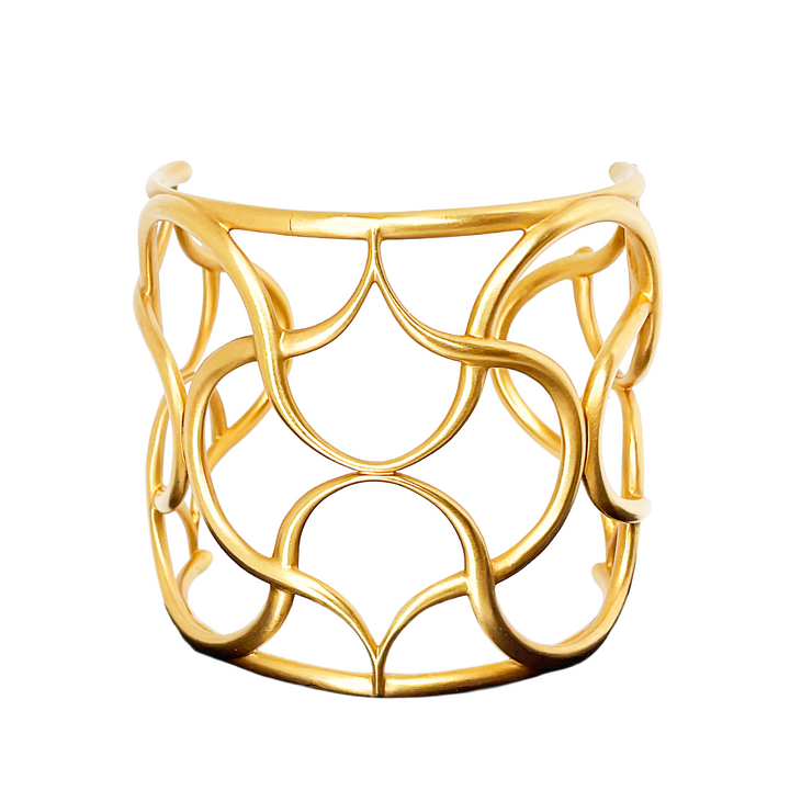 Anahita Artemisia Wide Cuff Bracelet in 18K Yellow Gold