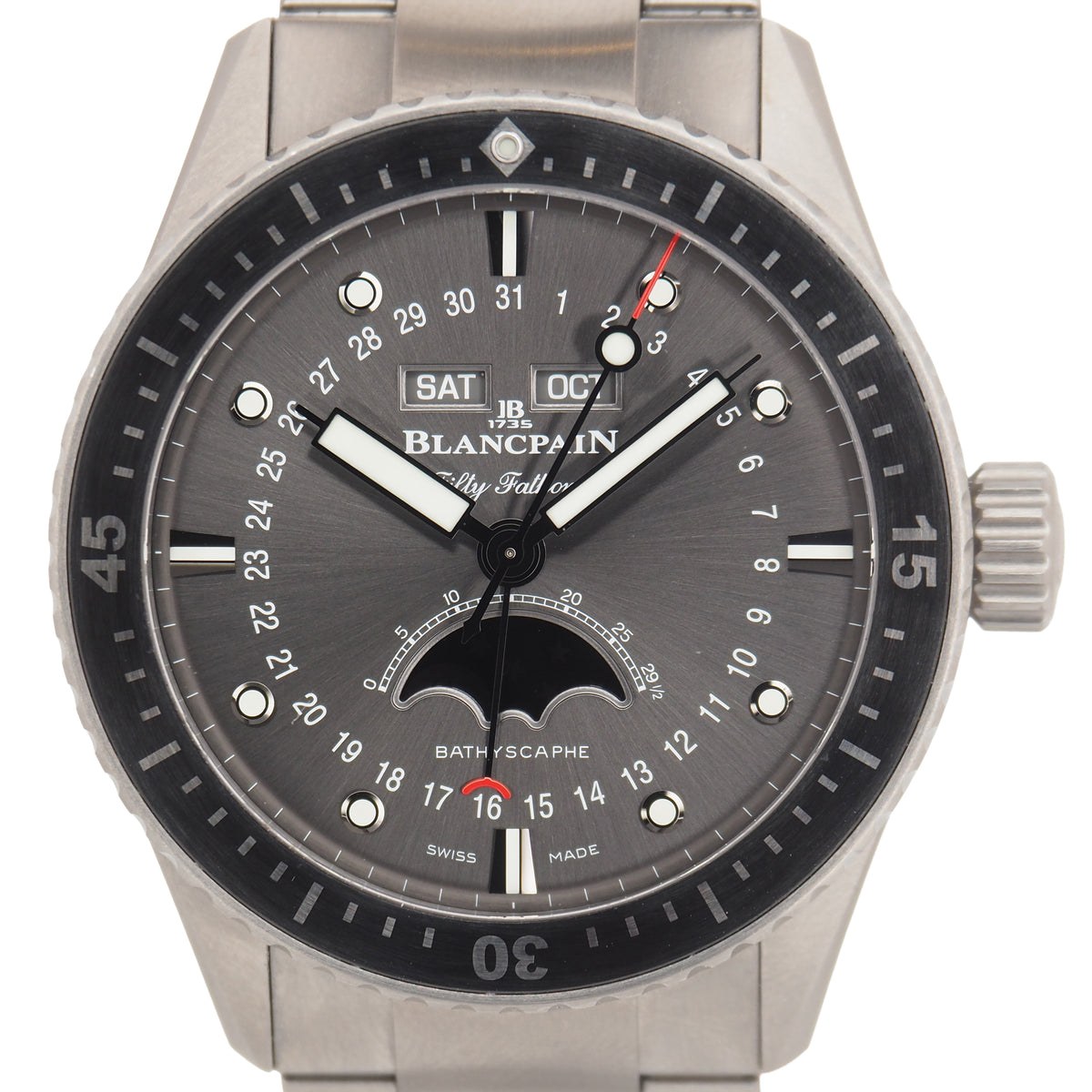 Pre-Owned Blancpain Pre-Owned Watches - Bathyscaphe Quantième Complet Phases de Lune | Manfredi Jewels