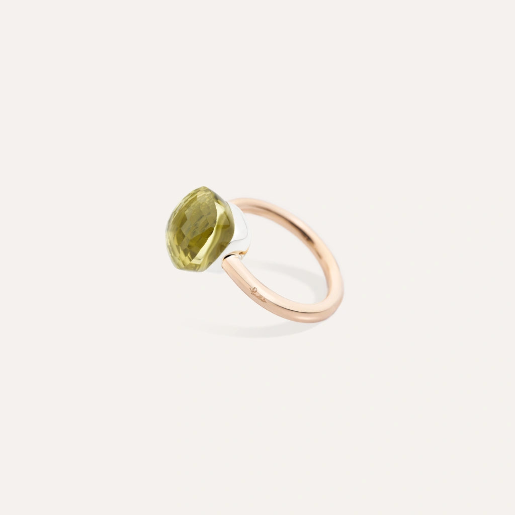 Pomellato Jewelry - Nudo 18K Rose Gold Lemon Quartz Classic Ring | Manfredi Jewels