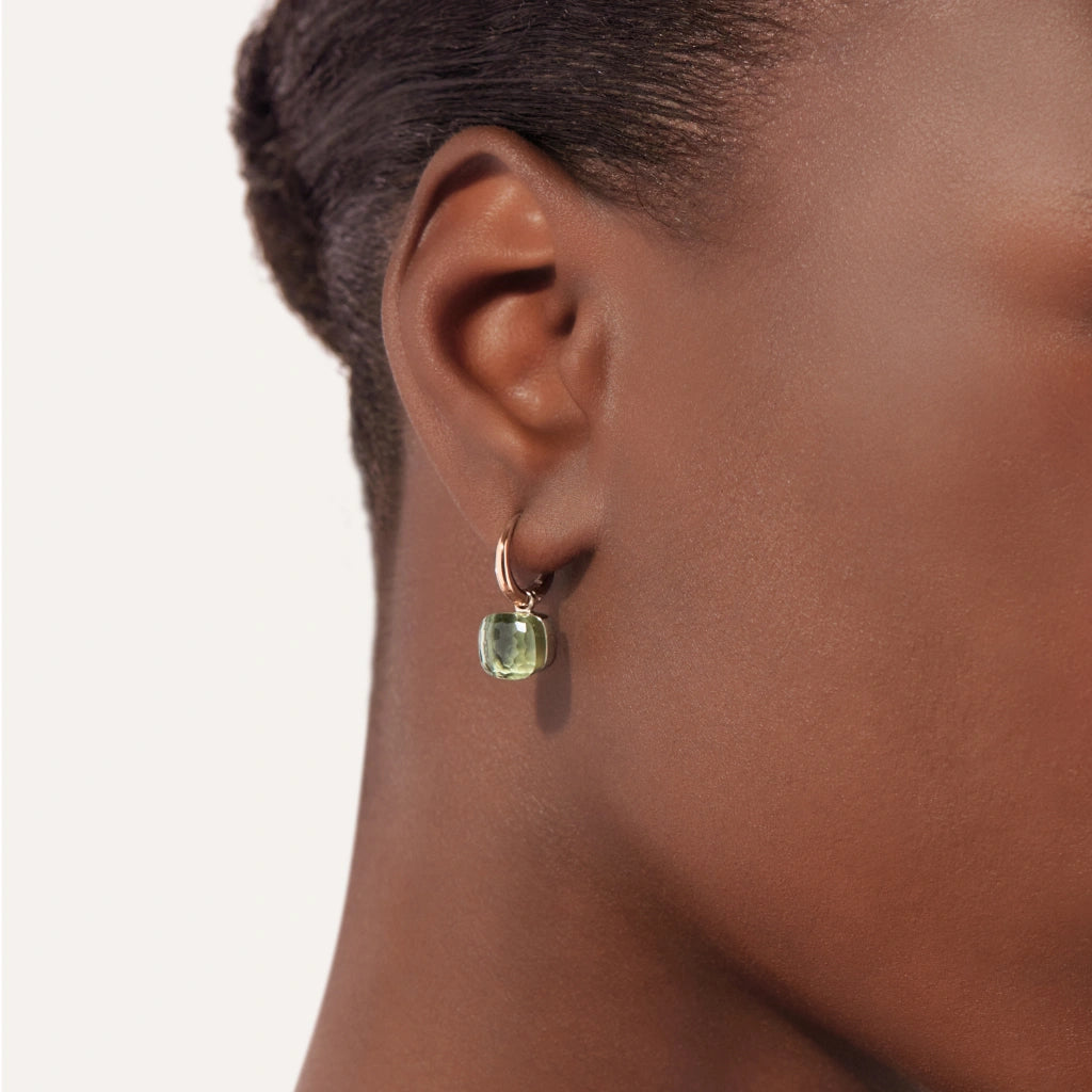Pomellato Jewelry - Nudo 18K Rose and White Gold Prasiolites Petit Earrings | Manfredi Jewels