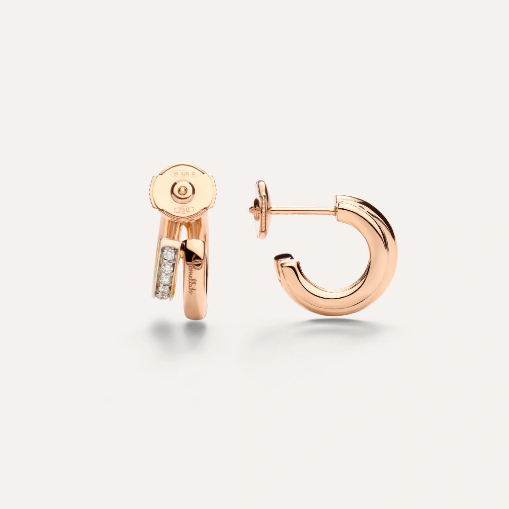 Pomellato Jewelry - Together 18K Rose Gold Diamond Earrings | Manfredi Jewels