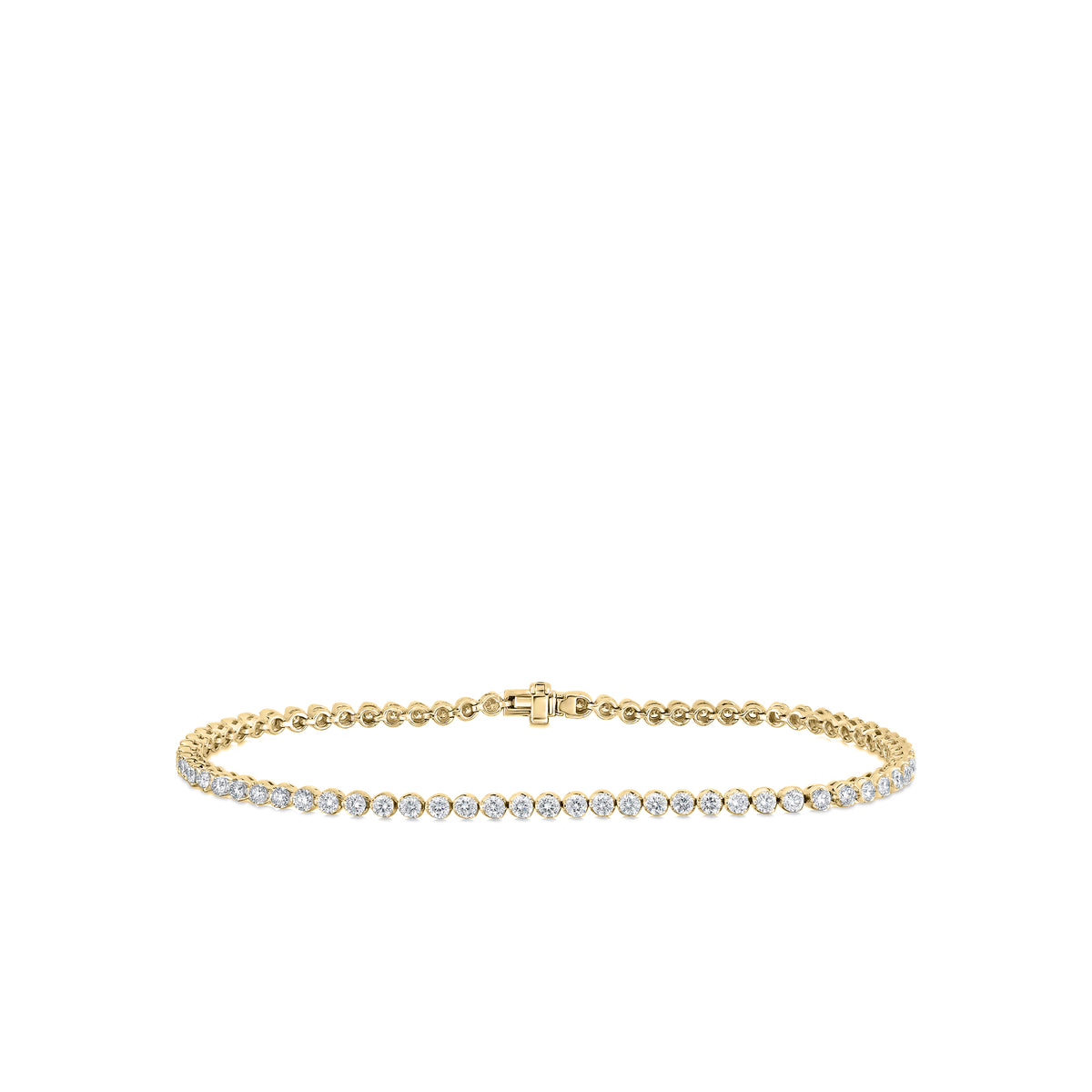 Roberto Coin Jewelry - Classica 18K Yellow Gold Round Cut Classic Diamond Tennis Bracelet | Manfredi Jewels