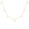 Diamonds by the Inch 18K Yellow Gold Dangling 7 Station Diamond Necklace