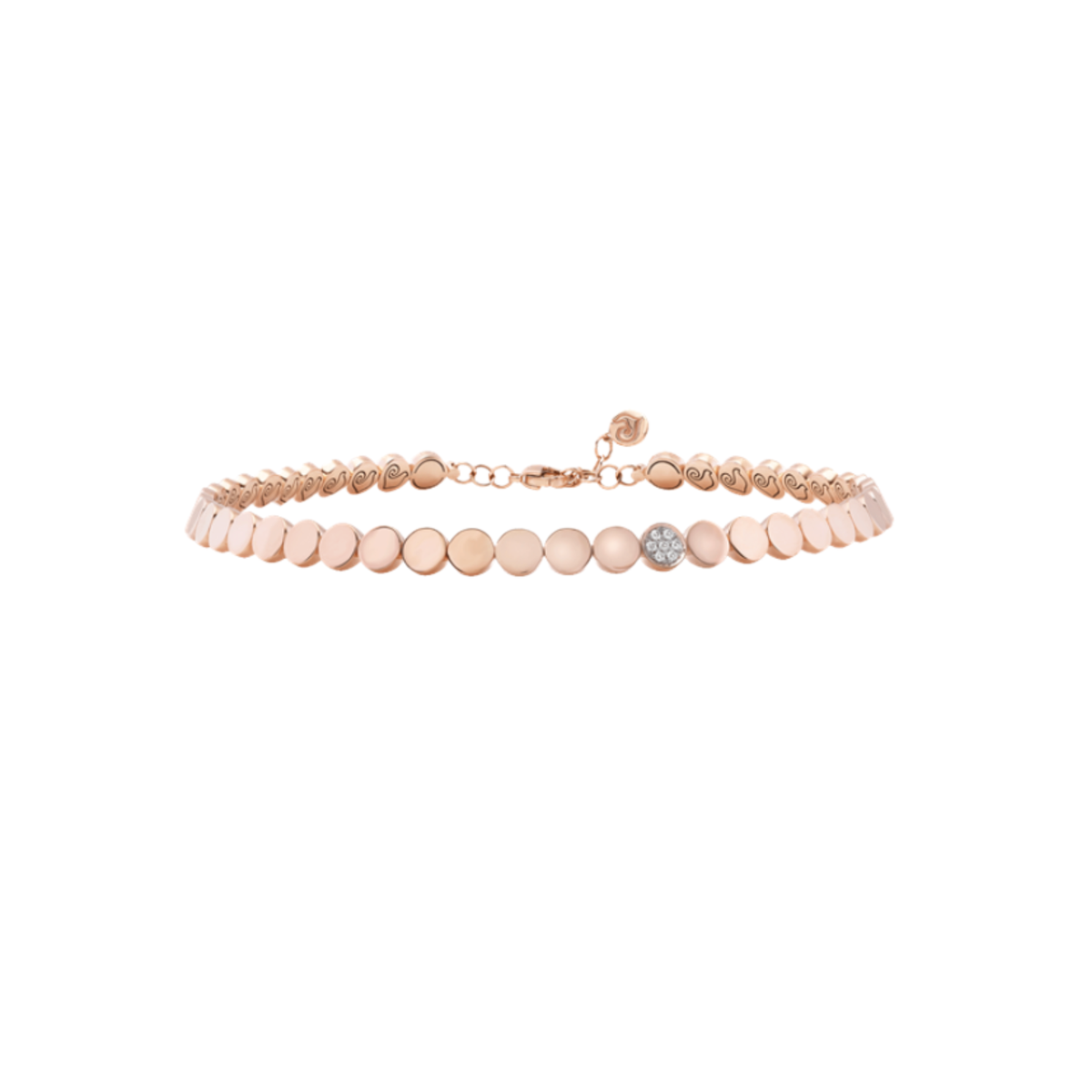 Chantecler Capri Jewelry - Paillettes 18K Rose Gold Diamond Choker | Manfredi Jewels