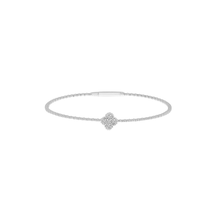 Manfredi Jewels - 14K White Gold & Diamond Flexible Bangle | Manfredi Jewels