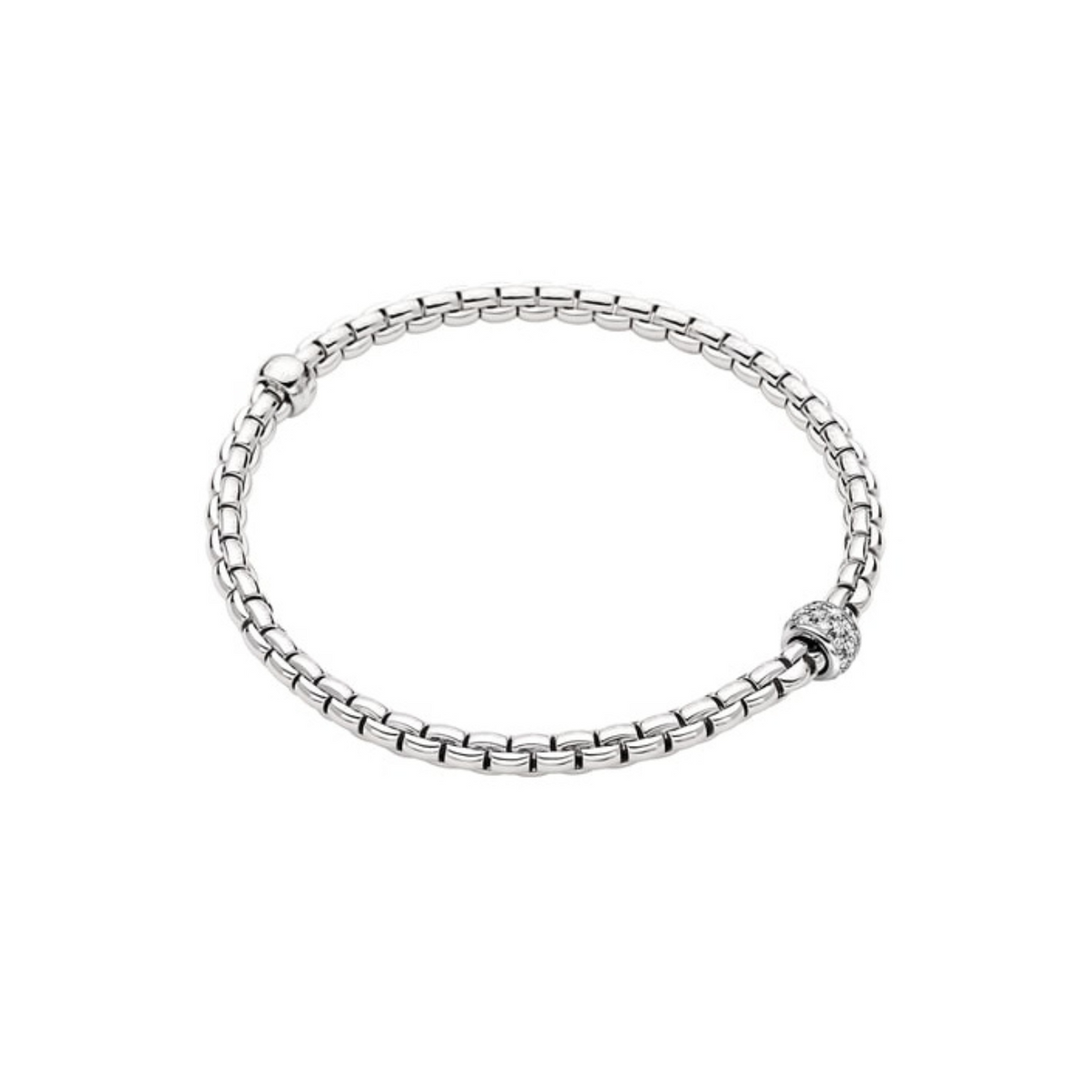 Fope - Eka 18K Flexible Gold & Diamond Bracelet | Manfredi Jewels