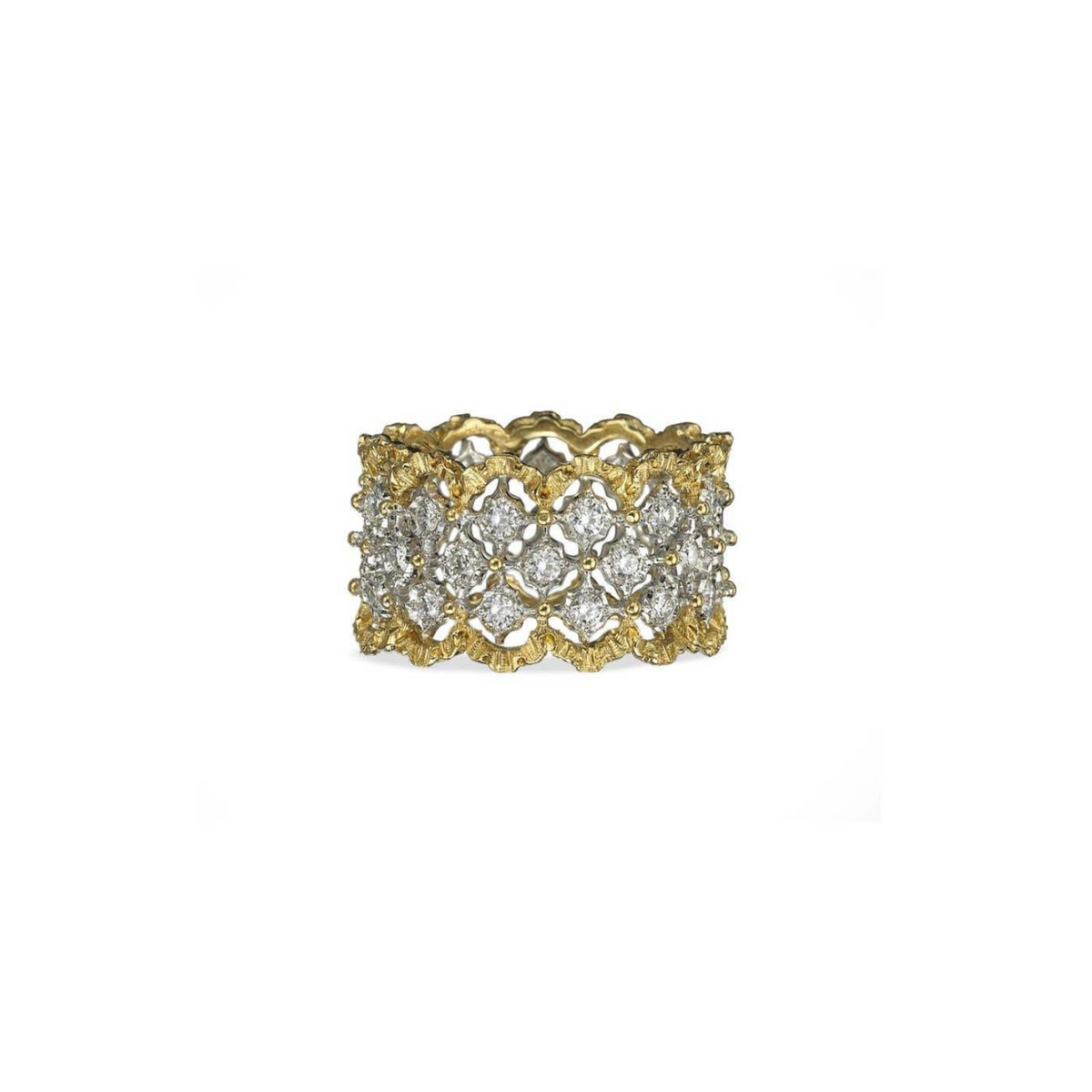 Buccellati Jewelry - Rombi Eternelle 18K Yellow & White Gold Diamond Ring | Manfredi Jewels