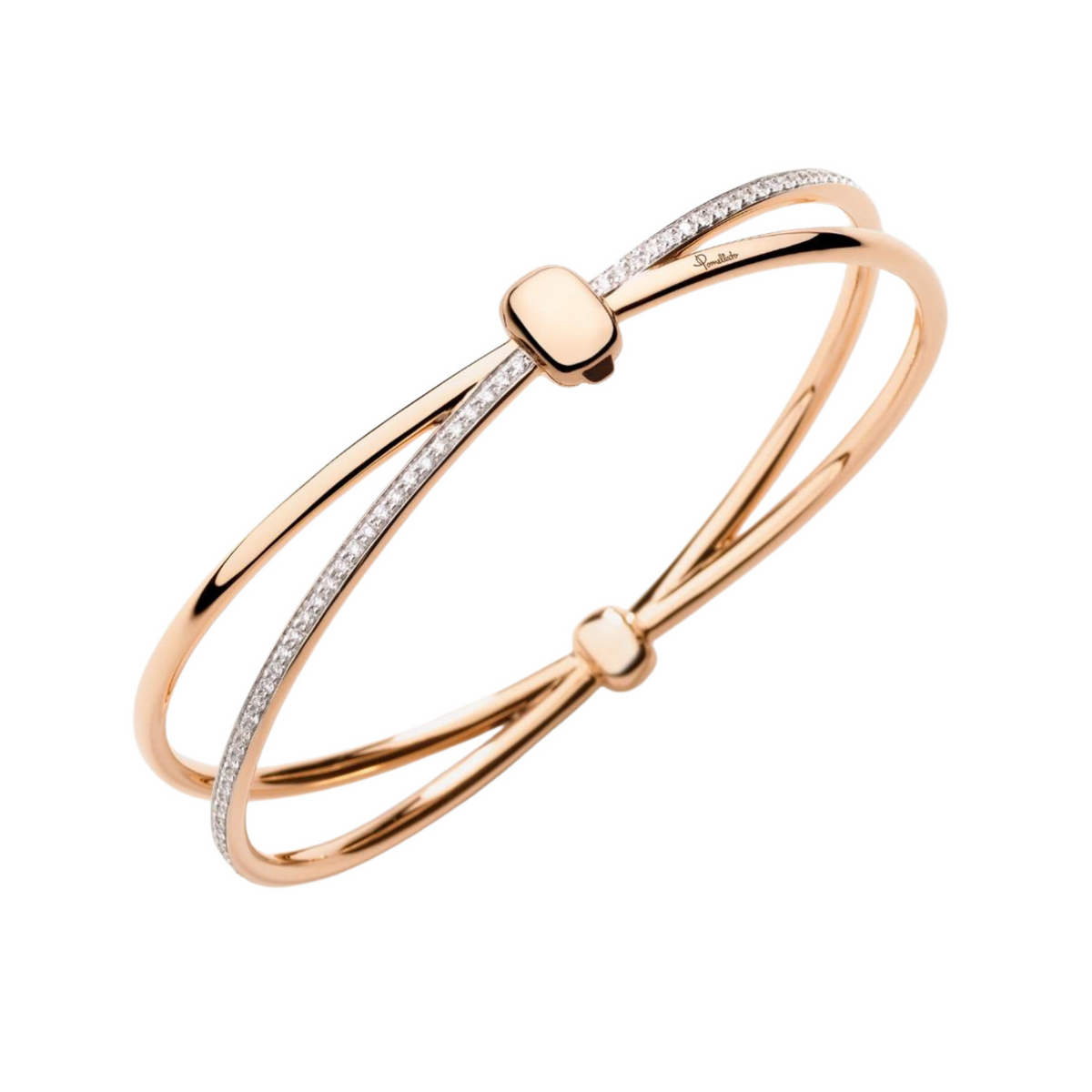 Pomellato Jewelry - Together 18K Rose Gold Diamond Bangle Bracelet | Manfredi Jewels