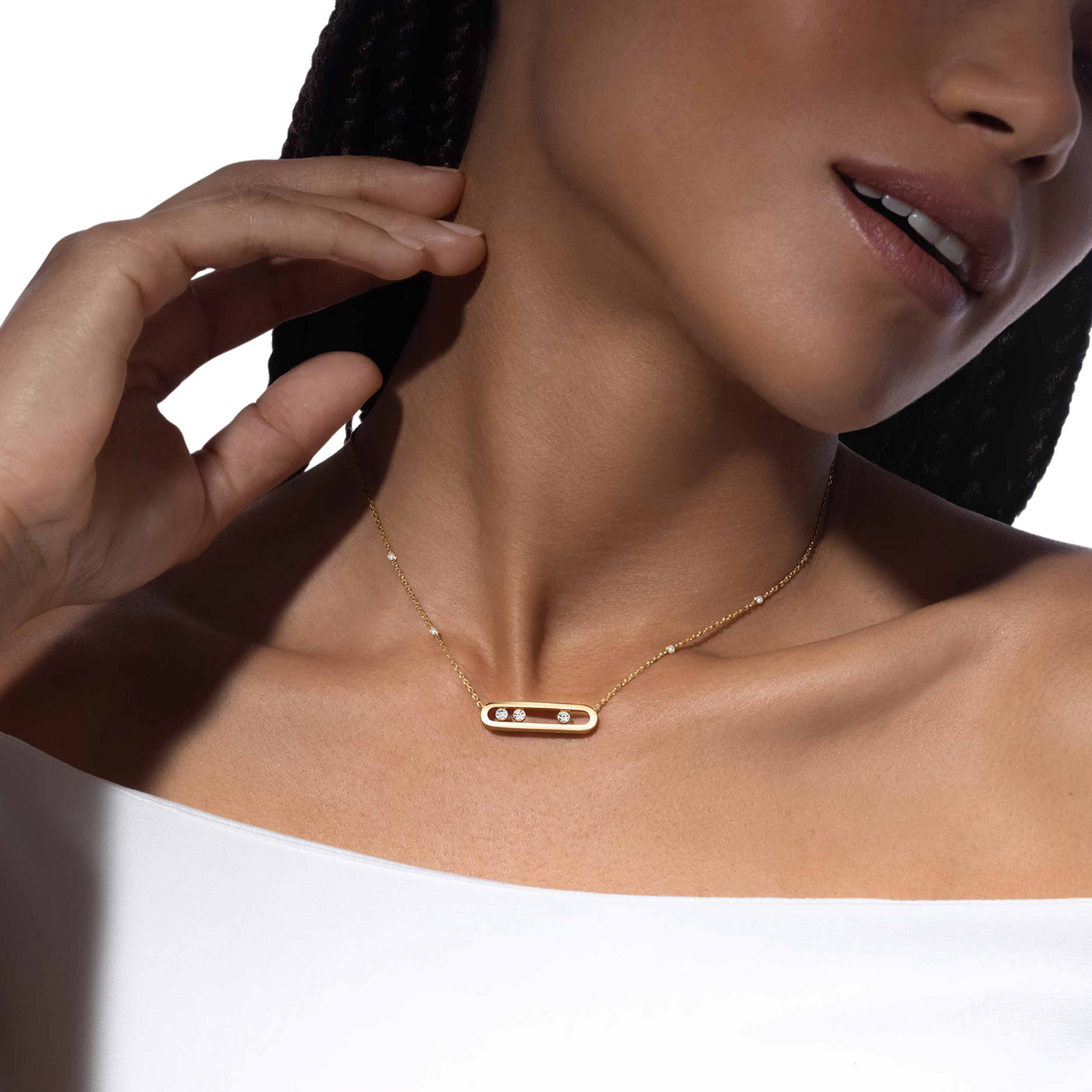 Messika Jewelry - Move 18K Yellow Gold Diamond Necklace | Manfredi Jewels