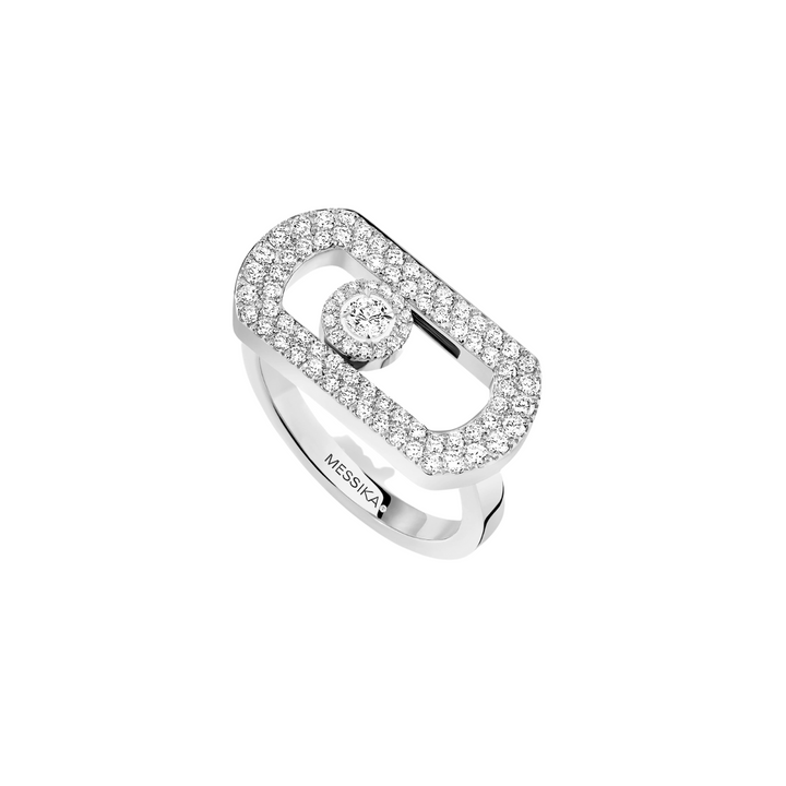 Messika Jewelry - So Move 18K White Gold Diamond Pavé Ring | Manfredi Jewels