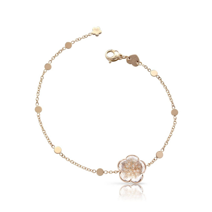 Pasquale Bruni Jewelry - Bon Ton 18k Rose Gold Rock Crystal & Diamond Bracelet | Manfredi Jewels