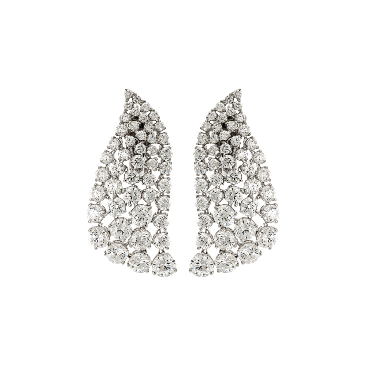 Etho Maria Jewelry - 18kt White Gold Diamond Earrings | Manfredi Jewels