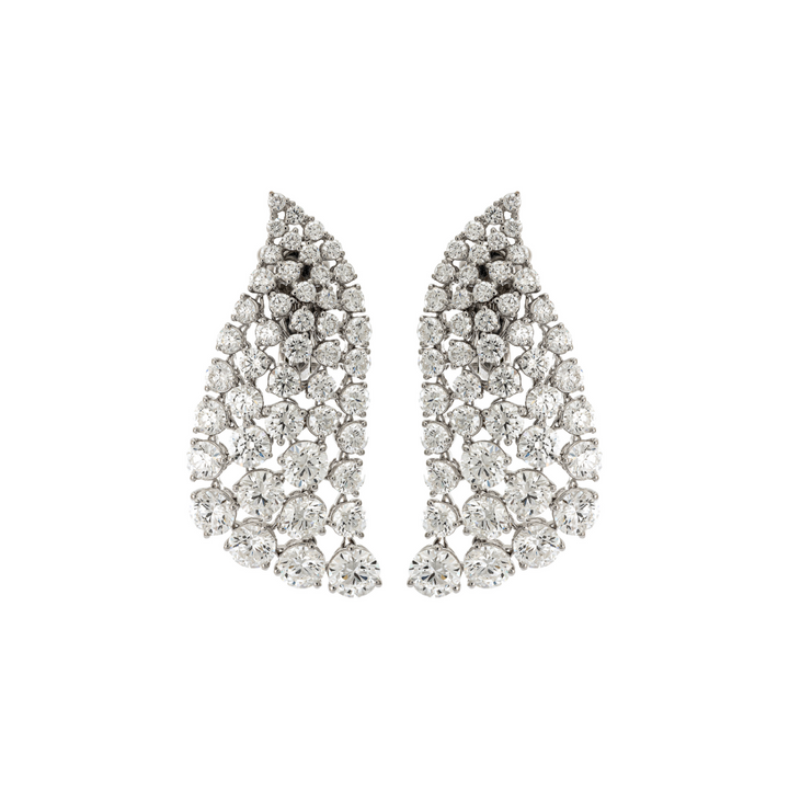 Etho Maria Jewelry - 18kt White Gold Diamond Earrings | Manfredi Jewels