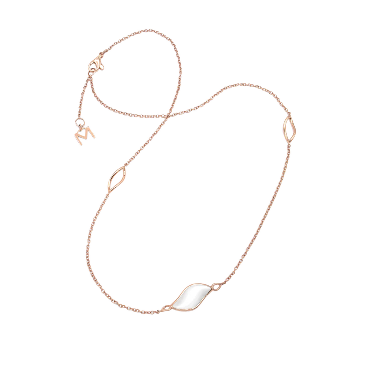 Mattioli Jewelry - Navettes 18K Rose Gold & Mother of Pearl Necklace | Manfredi Jewels