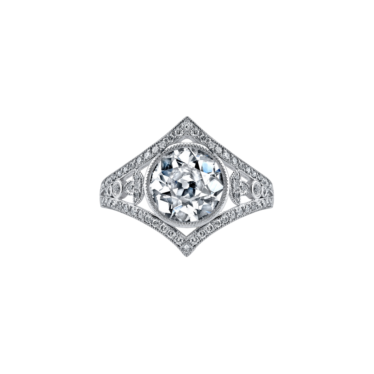 Manfredi Jewels Jewelry - Old European Cut Diamond in Antique Platinum Setting | Manfredi Jewels