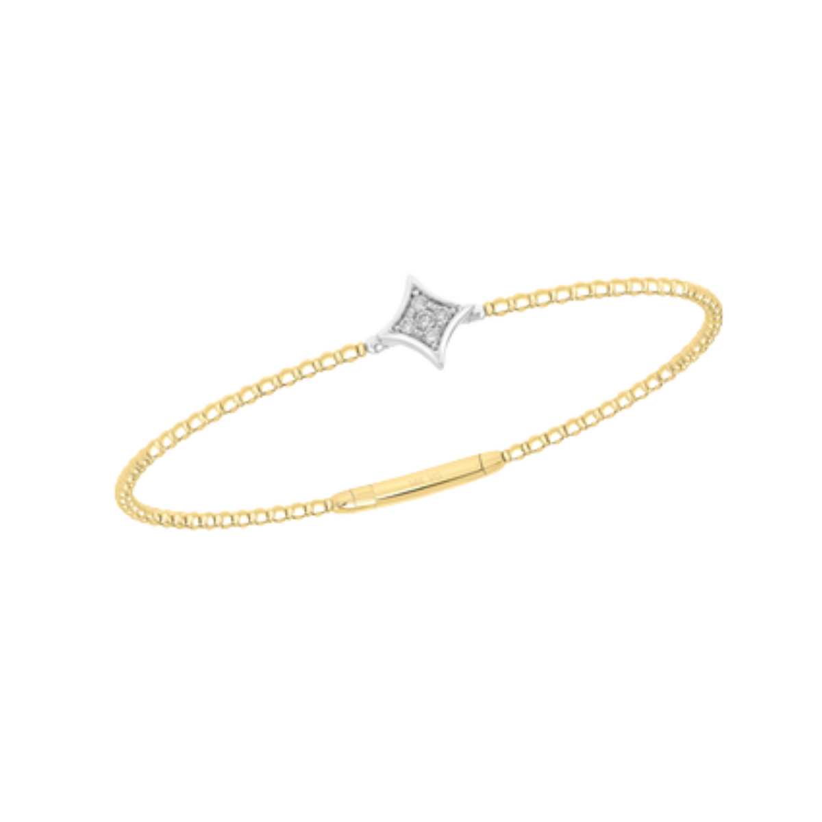 Manfredi Jewels Bracelet - 14K Yellow Gold & Diamond Flexible Bangle | Manfredi Jewels
