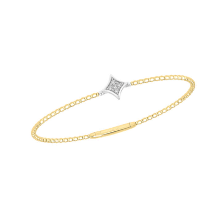Manfredi Jewels Bracelet - 14K Yellow Gold & Diamond Flexible Bangle | Manfredi Jewels