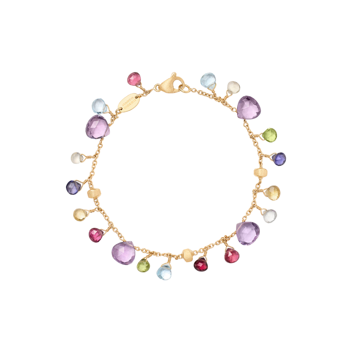 Marco Bicego Jewelry - Paradise 18K Yellow Gold Amethyst & Mixed Gemstone Bracelet | Manfredi Jewels
