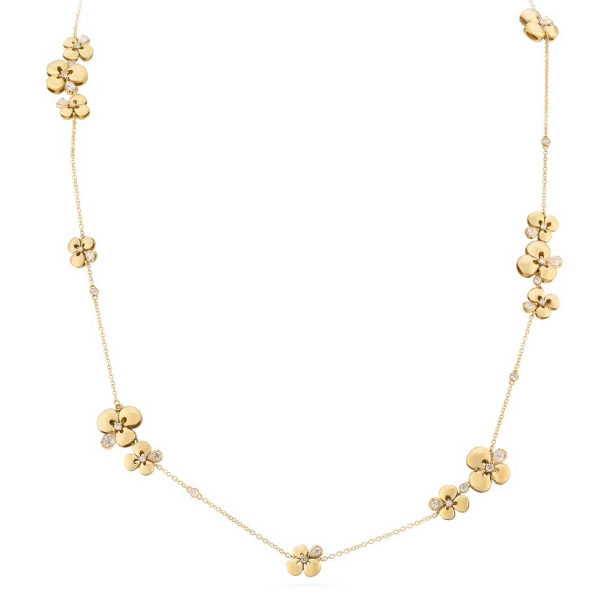 Miseno Jewelry - Ischia 18K Yellow Gold Diamonds Long Necklace | Manfredi Jewels
