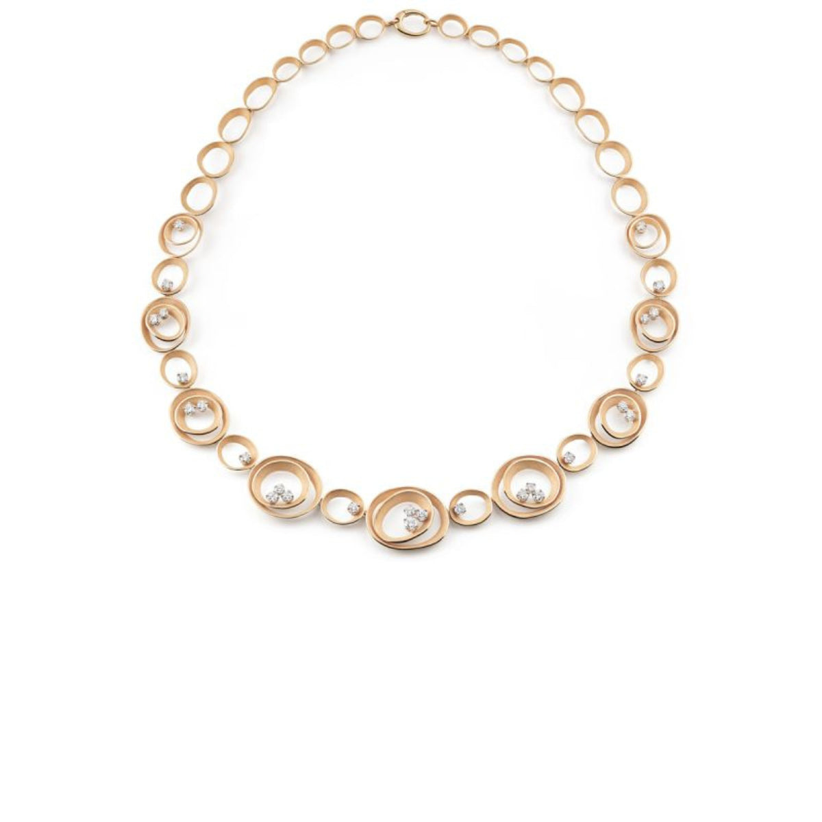 Cammilli Firenze Jewelry - Dune 18K Orange Apricot Gold Diamond Solar Collier Necklace | Manfredi Jewels
