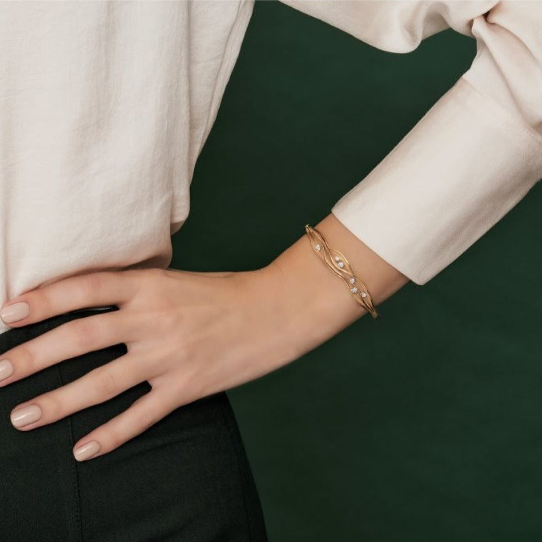 Cammilli Firenze Jewelry - Dune 18K Yellow Gold Diamond Bracelet | Manfredi Jewels