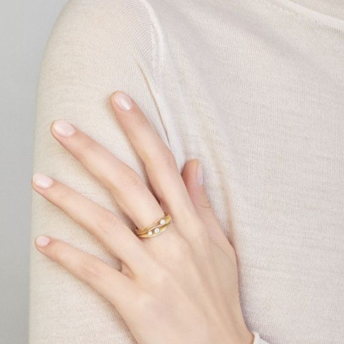 Cammilli Firenze Jewelry - Dune 18K Yellow Sunrise Gold Diamond Ring | Manfredi Jewels