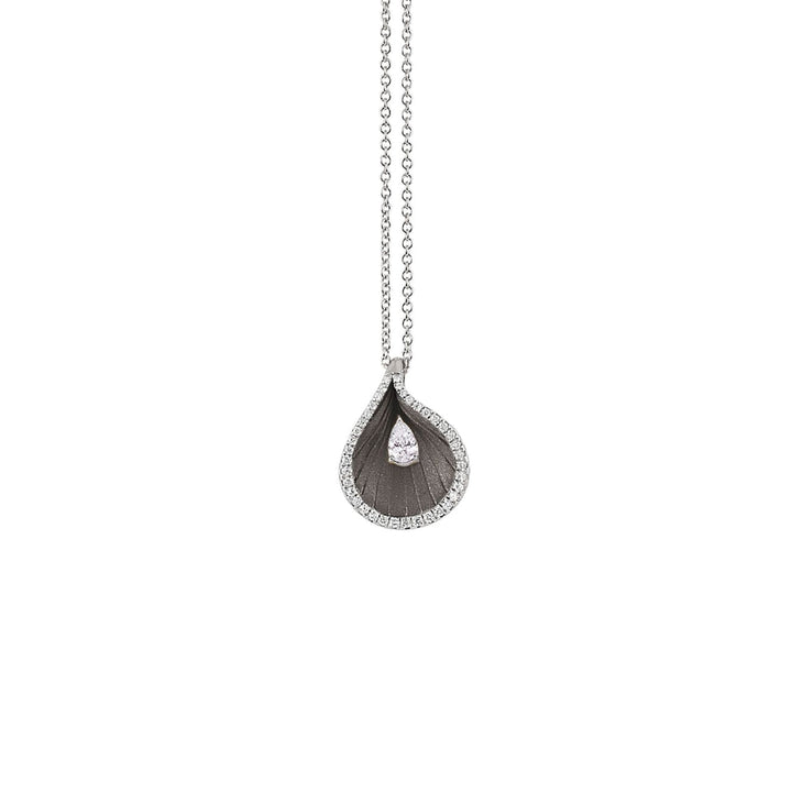Cammilli Firenze Jewelry - Premiere 18K Black Lava Gold Diamond Pendant Necklace | Manfredi Jewels