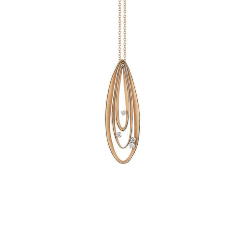Anna Maria Cammilli Jewelry - Velaa 18K Orange Apricot Gold Diamond Pendant Necklace | Manfredi Jewels