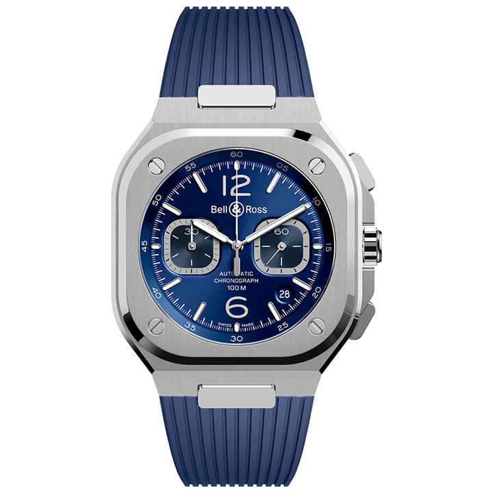 Bell & Ross New Watches - URBAN - BR 05 CHRONO BLUE STEEL | Manfredi Jewels