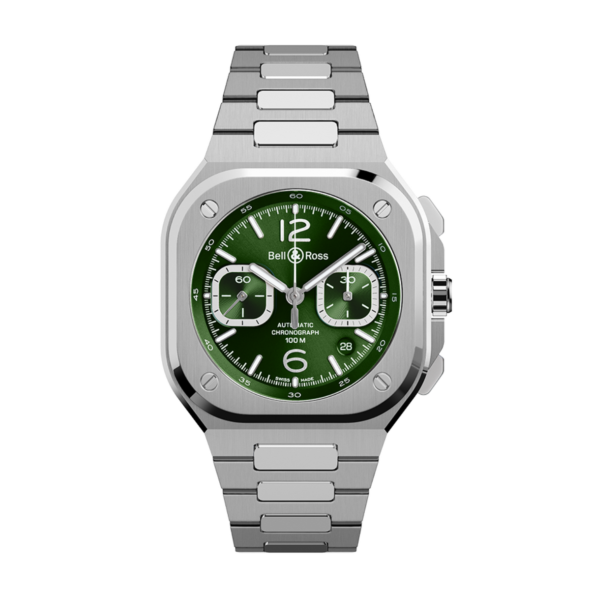 Bell & Ross New Watches - URBAN - BR 05 CHRONO GREEN STEEL | Manfredi Jewels