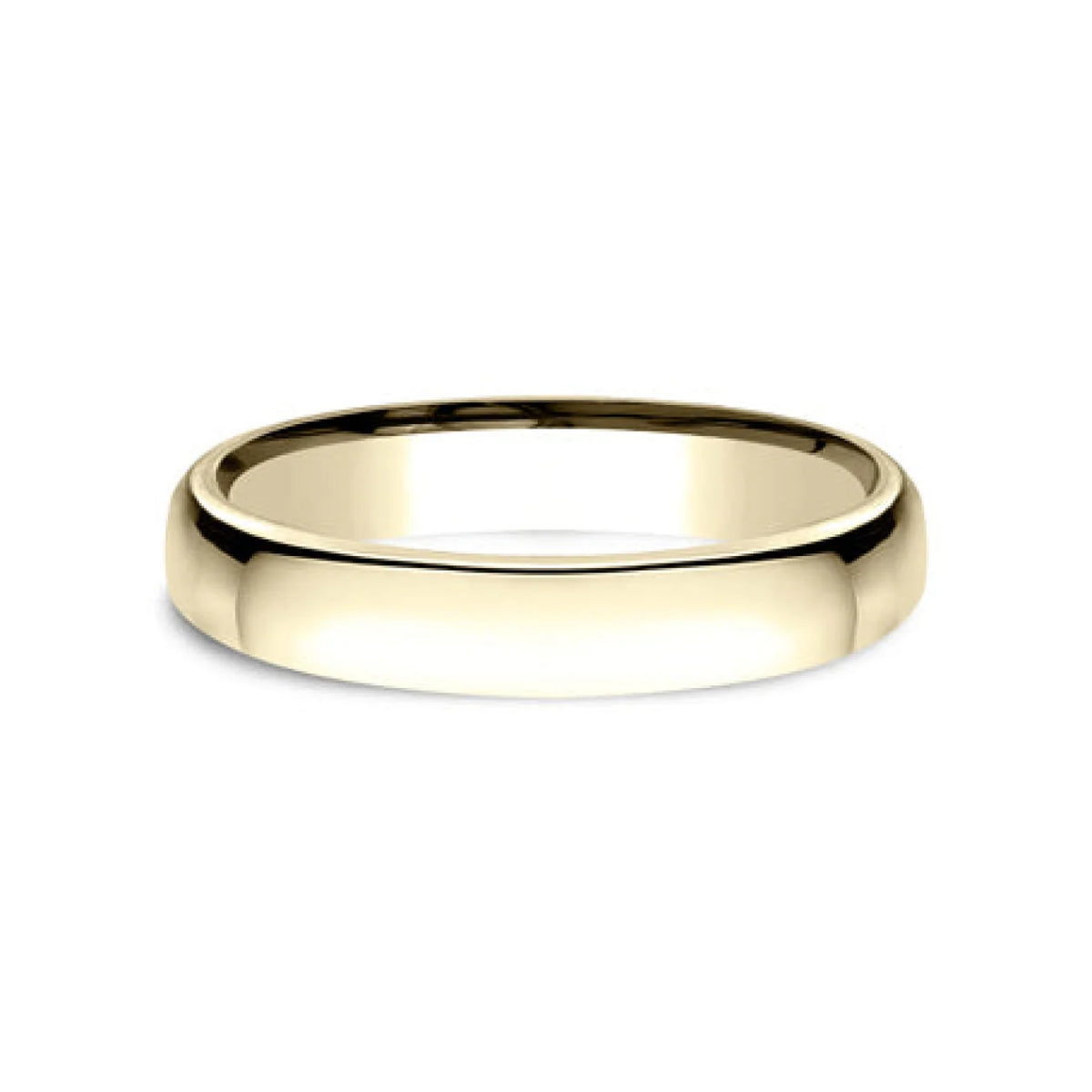 Benchmark - 18K Yellow Gold Euro Dome Comfort Fit 3.5 Wedding Band Ring | Manfredi Jewels