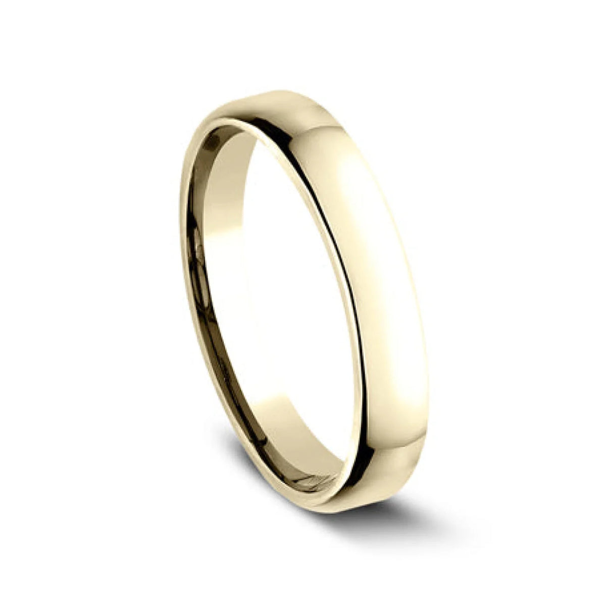 Benchmark - 18K Yellow Gold Euro Dome Comfort Fit 3.5 Wedding Band Ring | Manfredi Jewels
