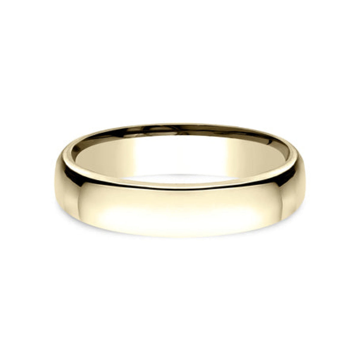 Benchmark Wedding Rings - 18K Yellow Gold Euro Dome Comfort Fit 4.5 Wedding Band Ring | Manfredi Jewels