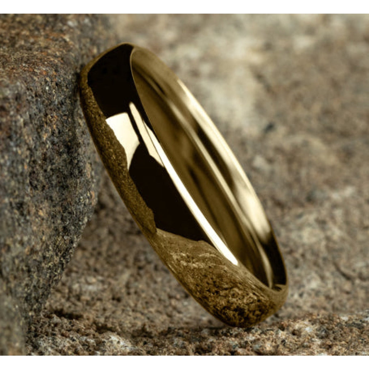 Benchmark Wedding Rings - 18K Yellow Gold Euro Dome Comfort Fit 4.5 Wedding Band Ring | Manfredi Jewels