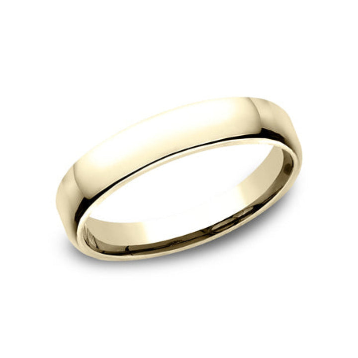 Benchmark Wedding Rings - 18K Yellow Gold Euro Dome Comfort Fit 4.5 Wedding Band Ring | Manfredi Jewels
