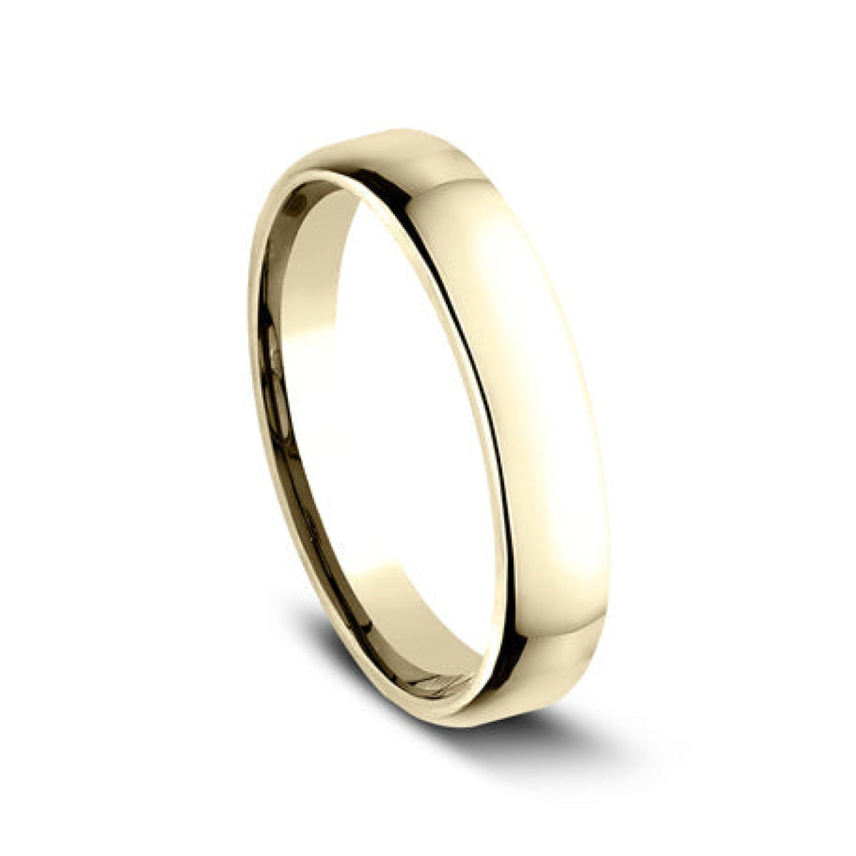 Benchmark Wedding Rings - 18K Yellow Gold Euro Dome Comfort Fit 4.5 Wedding Band Ring | Manfredi Jewels