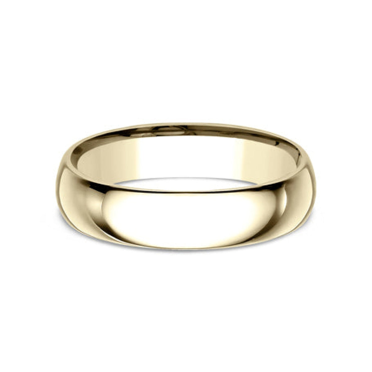 Benchmark Wedding Rings - 18K Yellow Gold Regular Dome Comfort Fit 5.0 Wedding Band Ring | Manfredi Jewels