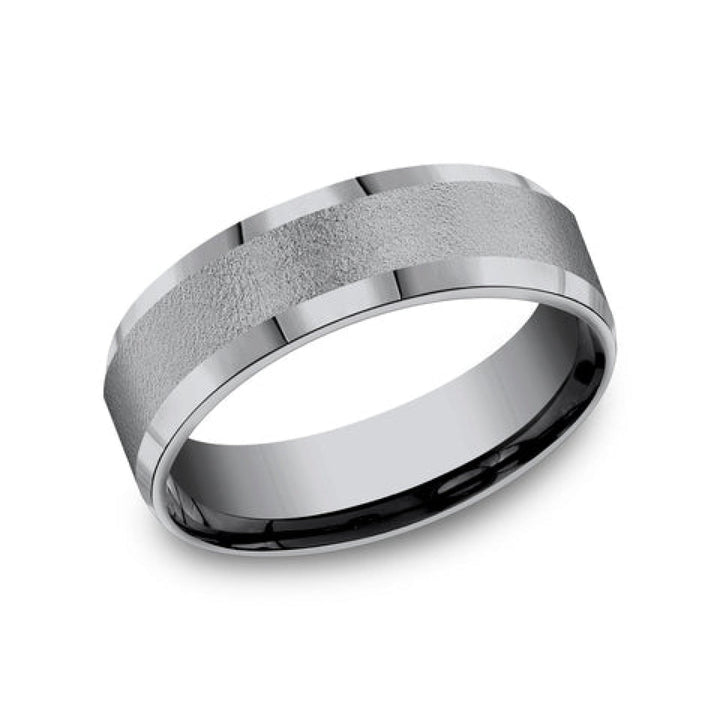 Benchmark Wedding Rings - Alpha Tantalum Comfort Fit 7.0 Wedding Band Ring | Manfredi Jewels