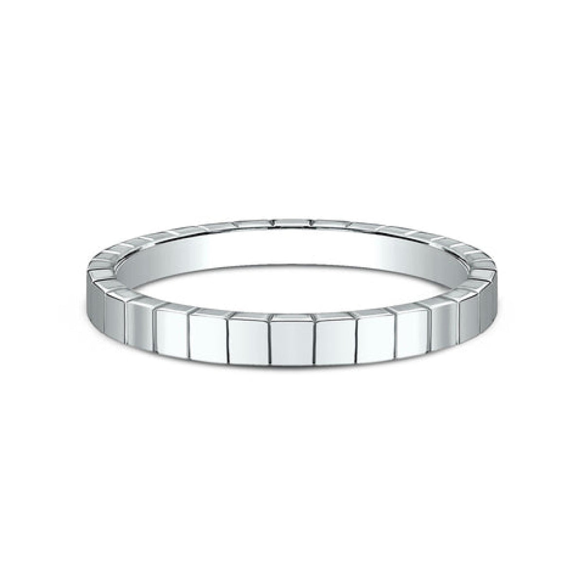 Benchmark Eternity Bands - Creator 14K White Gold Stackable 2.0 Wedding Band Ring | Manfredi Jewels