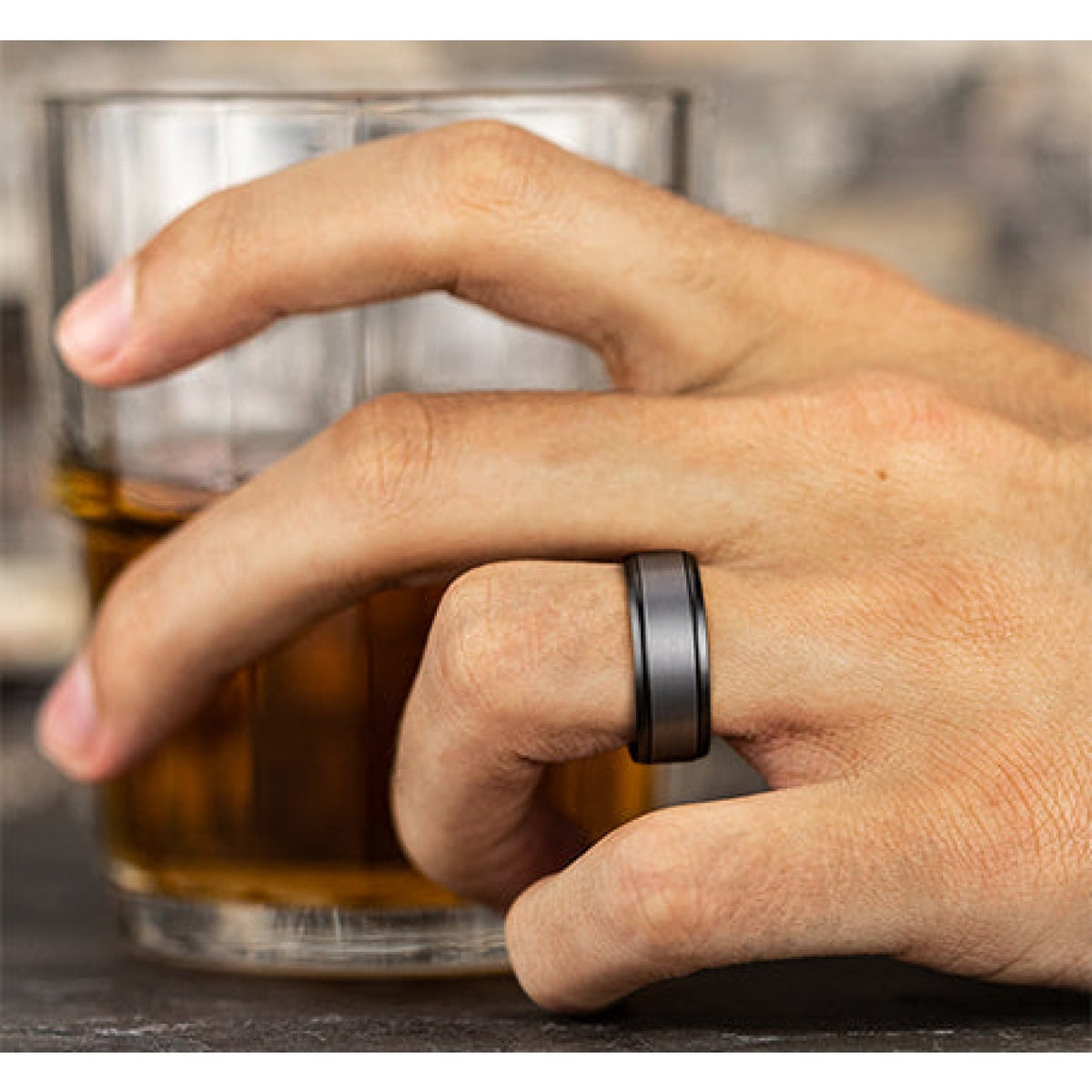 Benchmark Wedding Rings - Duke Tantalum & Titanium Comfort Fit 8.0 Wedding Band Ring | Manfredi Jewels
