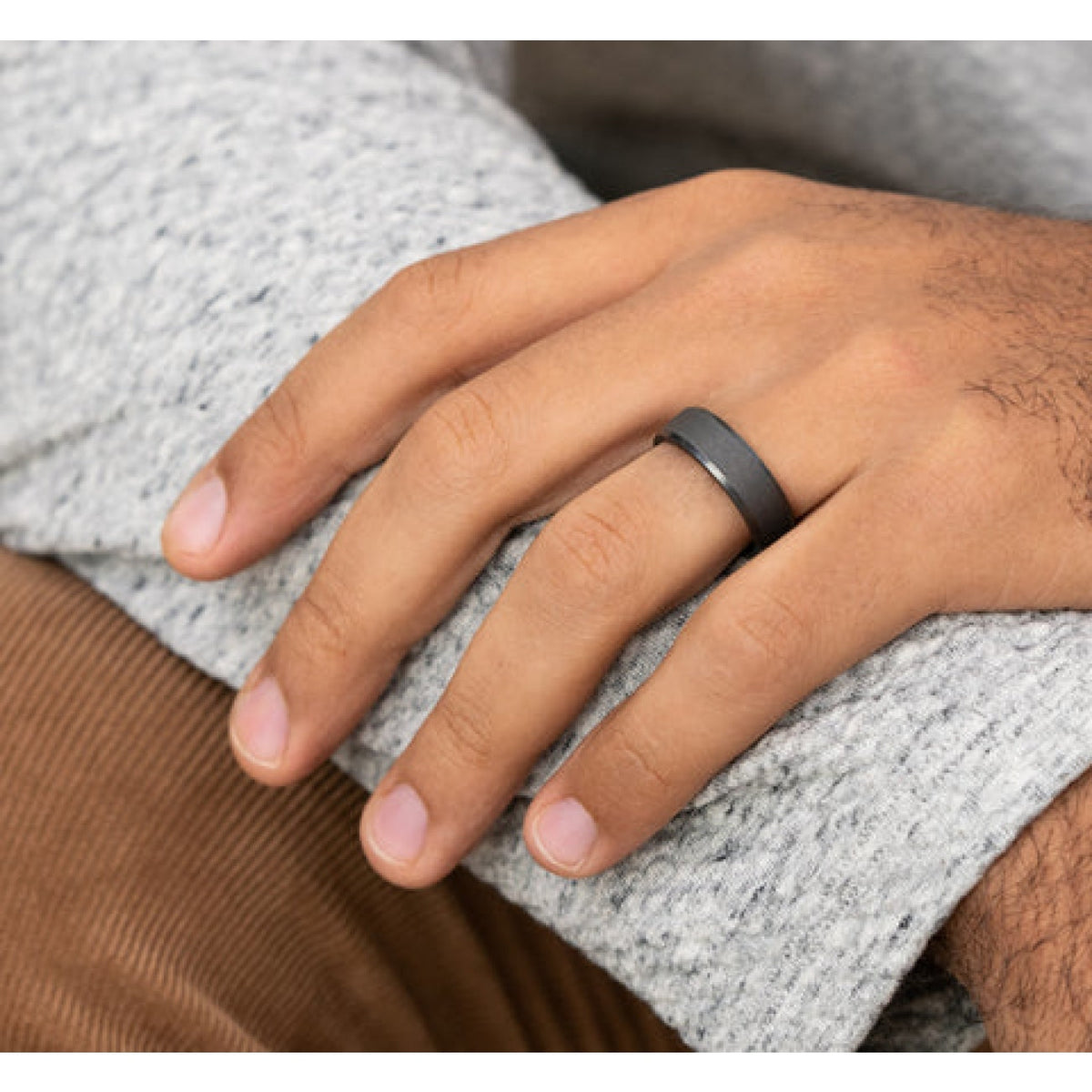 Benchmark Wedding Rings - Major Tantalum Comfort Fit 7.0 Wedding Band Ring | Manfredi Jewels
