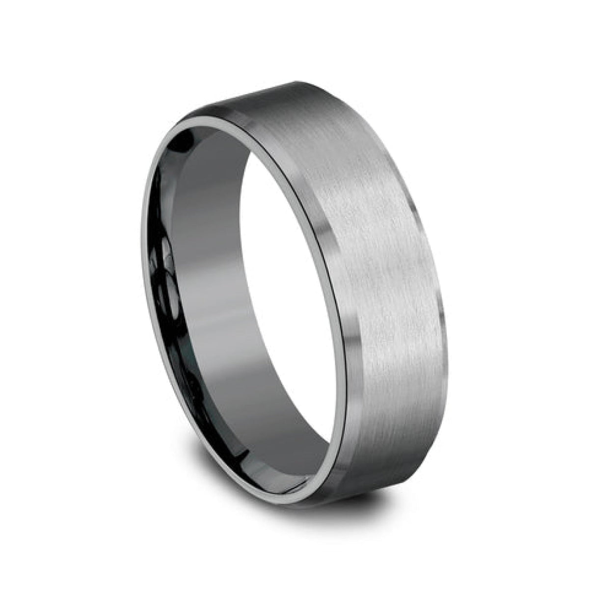 Benchmark Wedding Rings - Nobleman Tantalum Comfort Fit 7.0 Wedding Band Ring | Manfredi Jewels