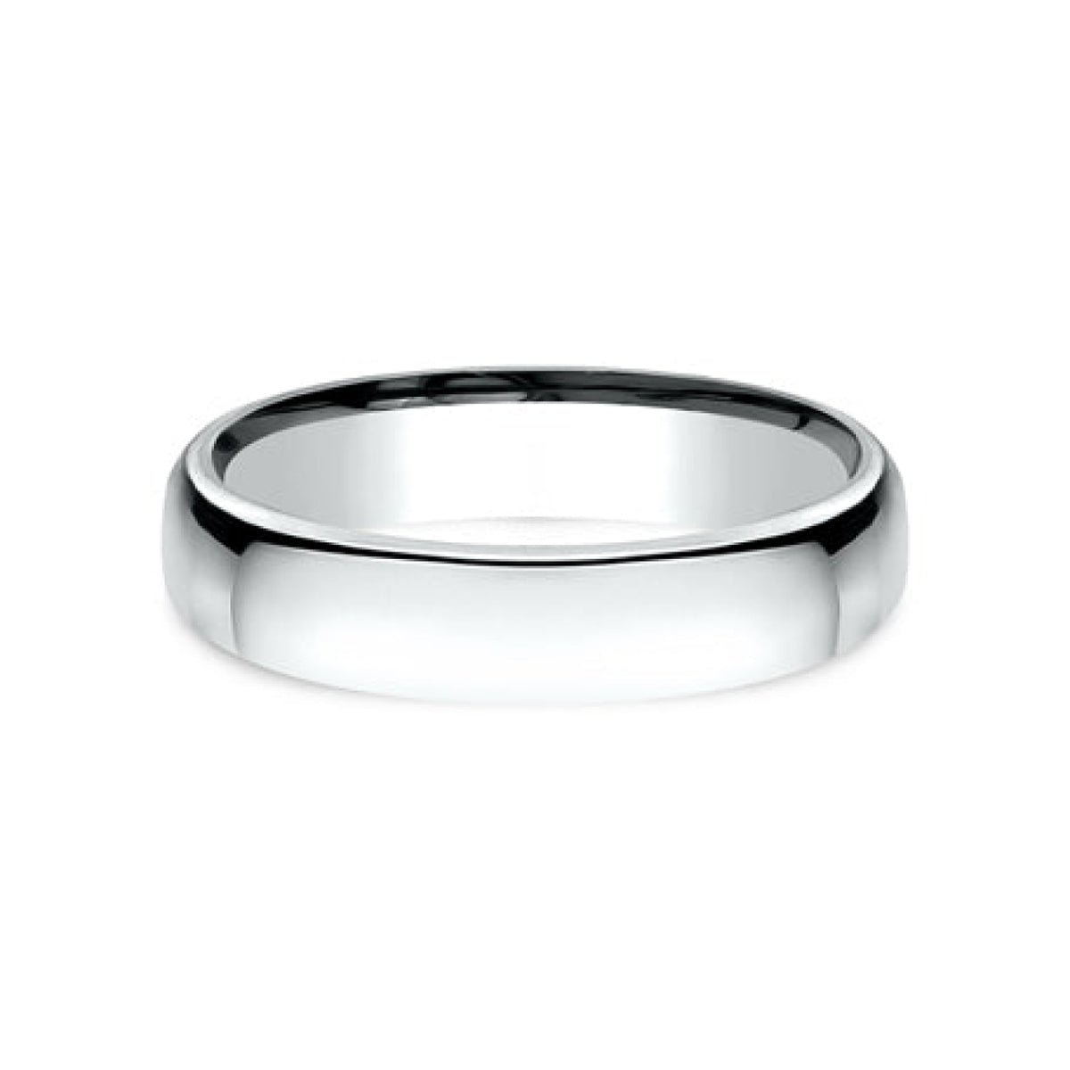 Benchmark Engagement - Platinum Euro Dome Comfort Fit 4.5 Wedding Band Ring | Manfredi Jewels