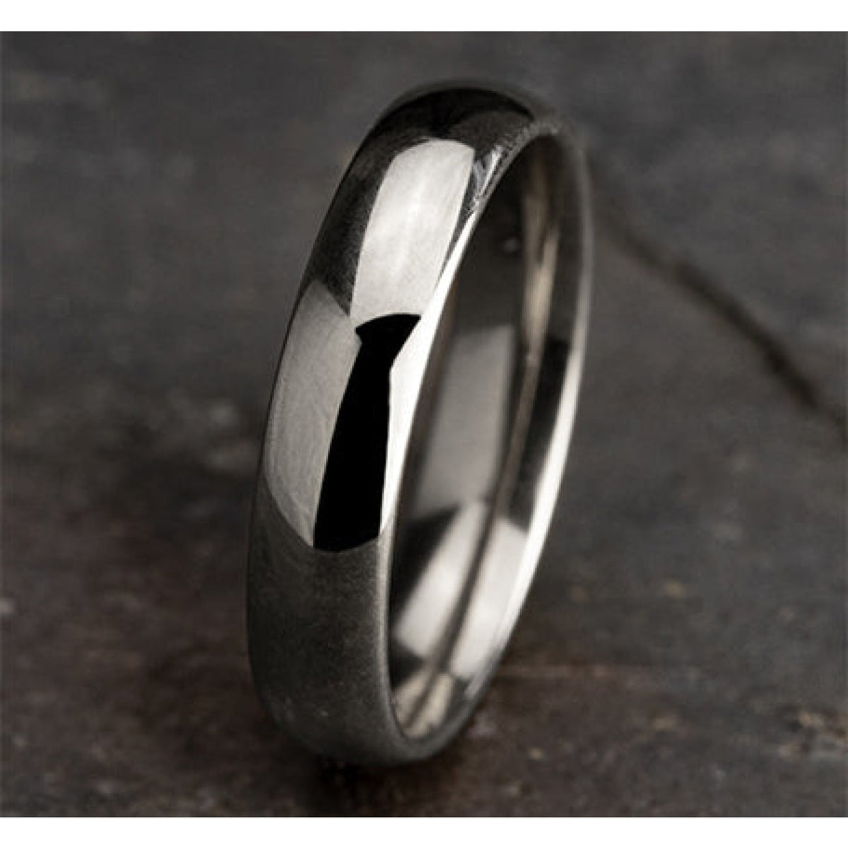 Benchmark Wedding Rings - Platinum Regular Dome Comfort Fit 5.0 Wedding Band Ring | Manfredi Jewels