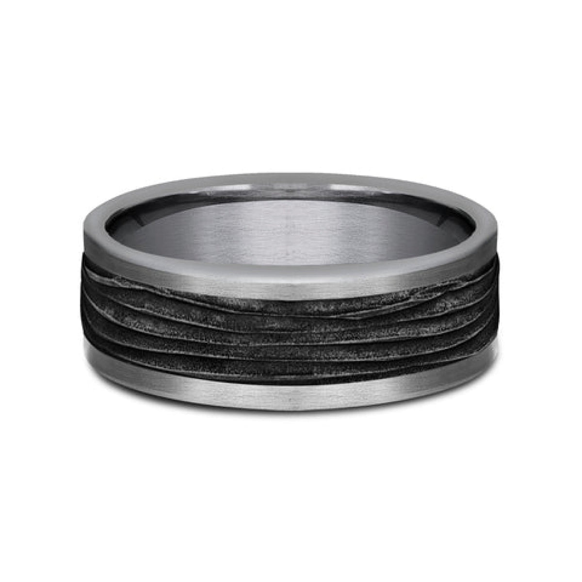 Benchmark Wedding Rings - Teak Tantalum & Titanium Comfort Fit 8.0 Wedding Band Ring | Manfredi Jewels
