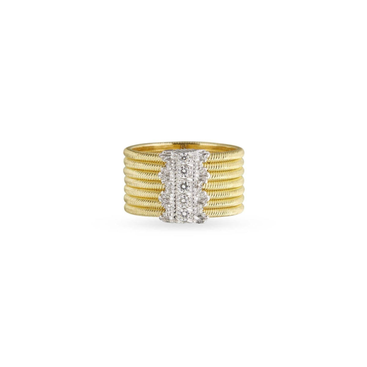 Buccellati Jewelry - Hawaii 18K Yellow & White Gold Diamond Ring | Manfredi Jewels