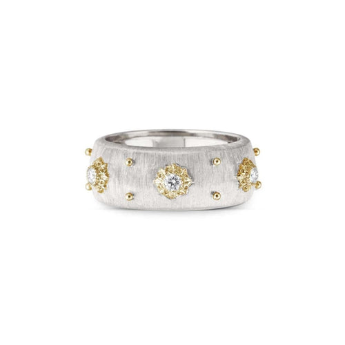 Buccellati Jewelry - Macri Eternelle 18K Yellow & White Gold Diamond Ring | Manfredi Jewels