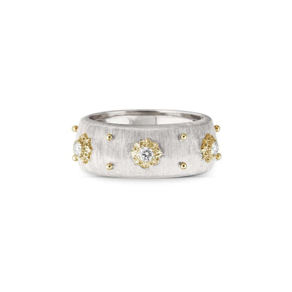 Buccellati Macri Eternelle 18k Yellow White Gold Diamond Ring